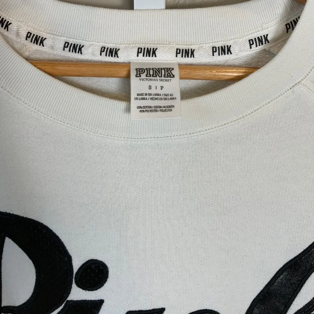 Victoria's Secret PINK Faux Leather Dotted Applique Sweatshirt - Picture 3 of 16